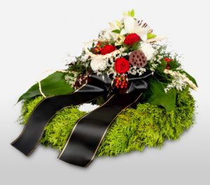 Sympathy Wreath With Red Roses