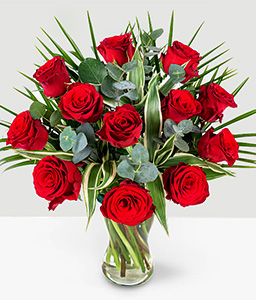 Bouquet of 12 Red Roses