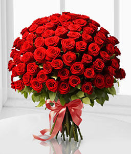 100 Red Rich Roses