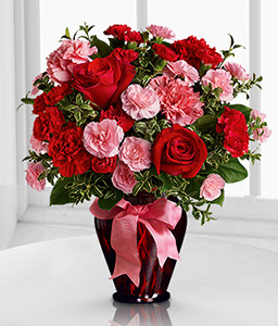 Hugs And Kisses<Br><span>Fresh Carnations & Roses - Sale $45 Off</span>