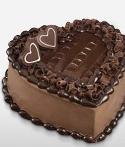 Heart Shape Chocolate Egg Cake - 35oz/1kg