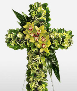 Standing Cross Funeral Spray