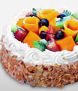 Fresh Fruit Cream Cake - 44oz/1.2kg