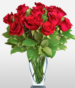 Dozen Red Roses Arrangement