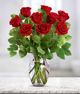 Long Stemmed Red Roses - 9 Roses