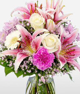 Mixed Flowers In Pink