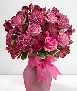 Elegant Pink Blossoms in Vase