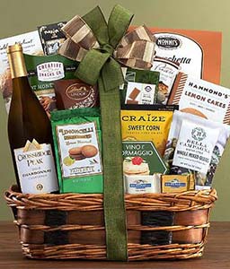 Crossridge Peak Chardonnay Wine Basket