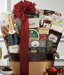 Blanc de Blanc Champagne Wine Basket