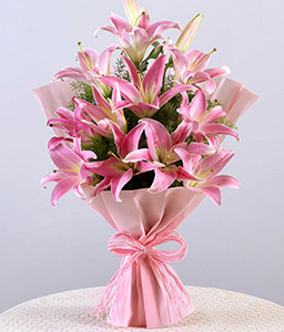 Oriental Pink Lilies