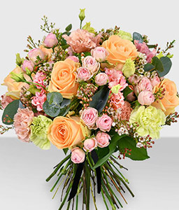 Peachy - Mixed Colour Bouquet