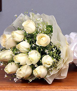 Peaceful White Roses