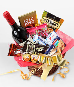 Wine and Gourmet Gift basket