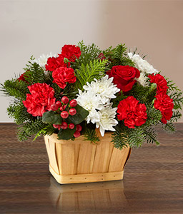 Xmas Floral Basket