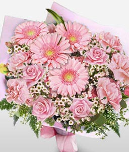 Pink Bouquet - Roses & Gerberas