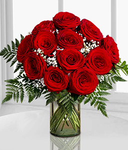 Dozen Roses in a Vase <span>Sale $5 Off</span>