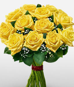 Yellow Smile - 1 Dozen Roses