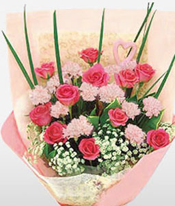 Spectacular Shanghai <span>Pink Roses & Carnations<span>