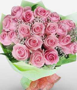 Long Stem Pink Rose Bouquet