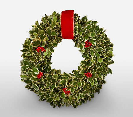 Jolly Christmas Wreath-Green,Wreath,Arrangement