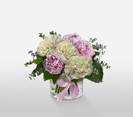 Autumn Rain-Pink,White,Carnation,Poinsettia,Arrangement