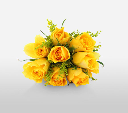 Golden Crown-Yellow,Rose,Bouquet