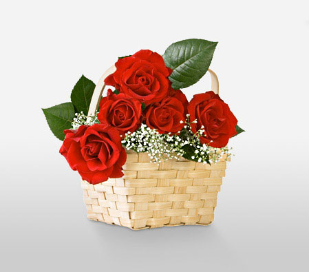 Regal Ecstasy-Red,Rose,Arrangement,Basket