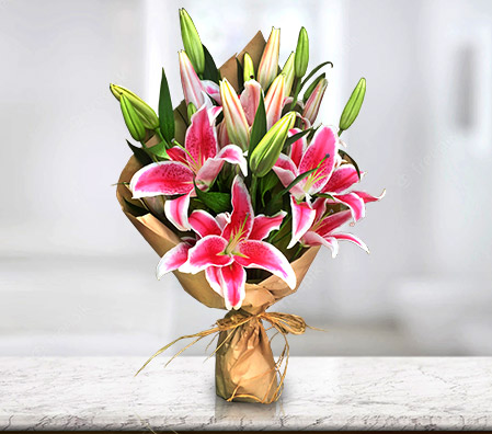 Stargazer Lilies Bouquet