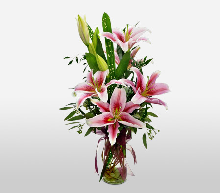 Stargazer Lilies in Vase