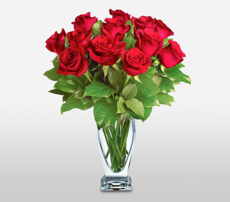 Dozen Red Roses Arrangement