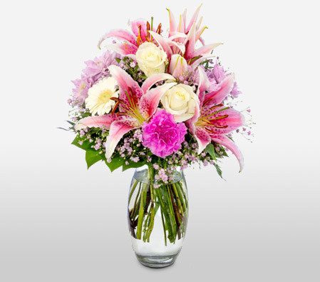 Mixed Flowers In Pink