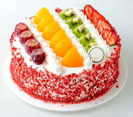 Mixed Fruit Round Cake - 44oz/1.2kg