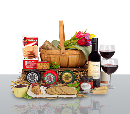 Cheese and Wine Basket