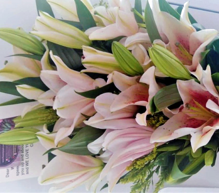 Elegant Bouquet of Pink Lilies