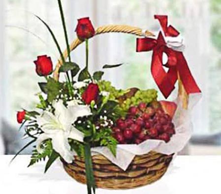 Love Basket with Seasonal Fruits