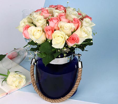 White N Pink Roses