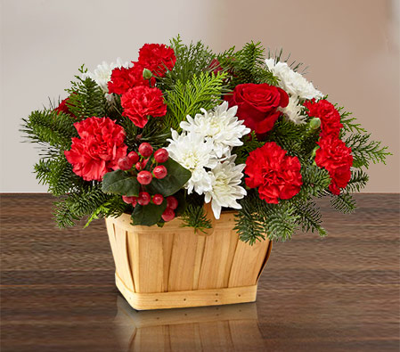 Xmas Floral Basket