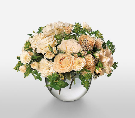 Peach Hand Tied-Peach,Rose,Carnation,Bouquet