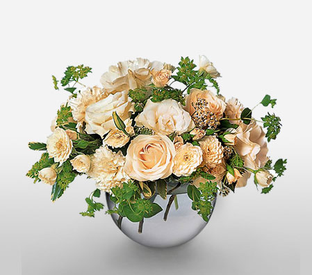 Classic Arrangement-Peach,Carnation,Rose,Arrangement