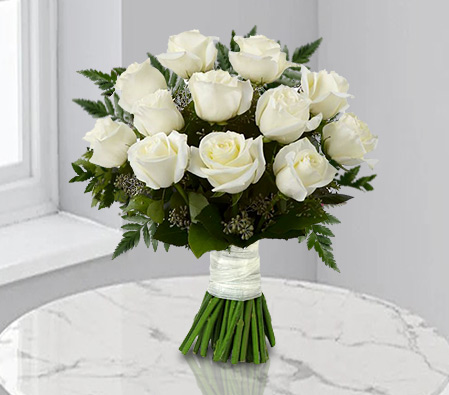 Ballet Blanc-White,Rose,Bouquet