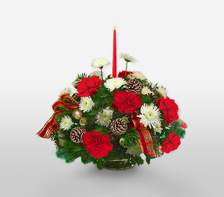 Happy Holidays Centerpiece-Red,Centerpiece