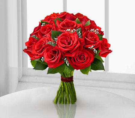 Christmas Blush Roses-Red,Rose,Bouquet