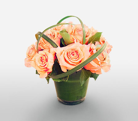 Serene Peaches-Peach,Rose,Arrangement