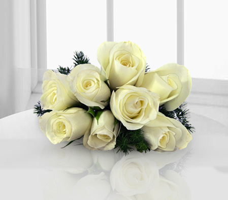 White Elegance-White,Rose,Bouquet